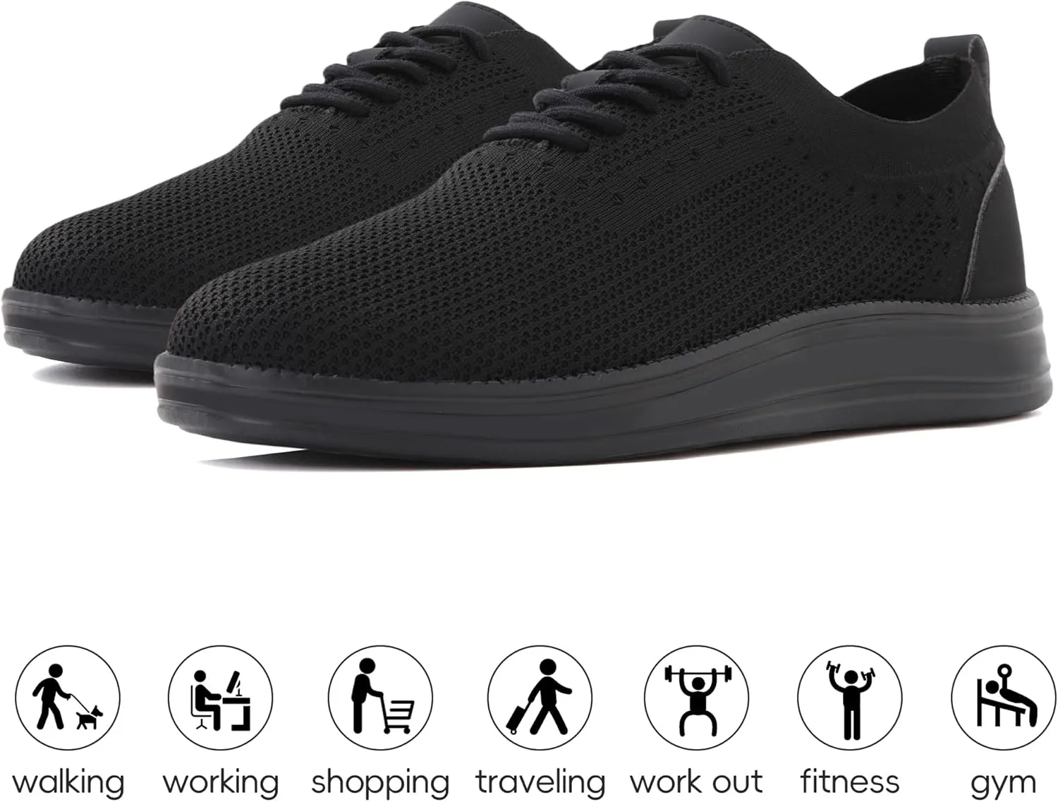 Mens Oxford Shoes, Comfortable Breathable Mesh Upper Fashion Dress Tennis Walking Sneakers Casual Lightweight Shoes for Men