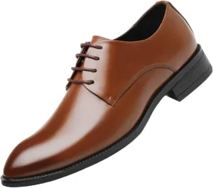 Men's Pointed-Toe Tuxedo Dress Shoes Casual Slip-on Loafer Shoe Fashion Lace up Wedding Work Footwear Party Dressy Business