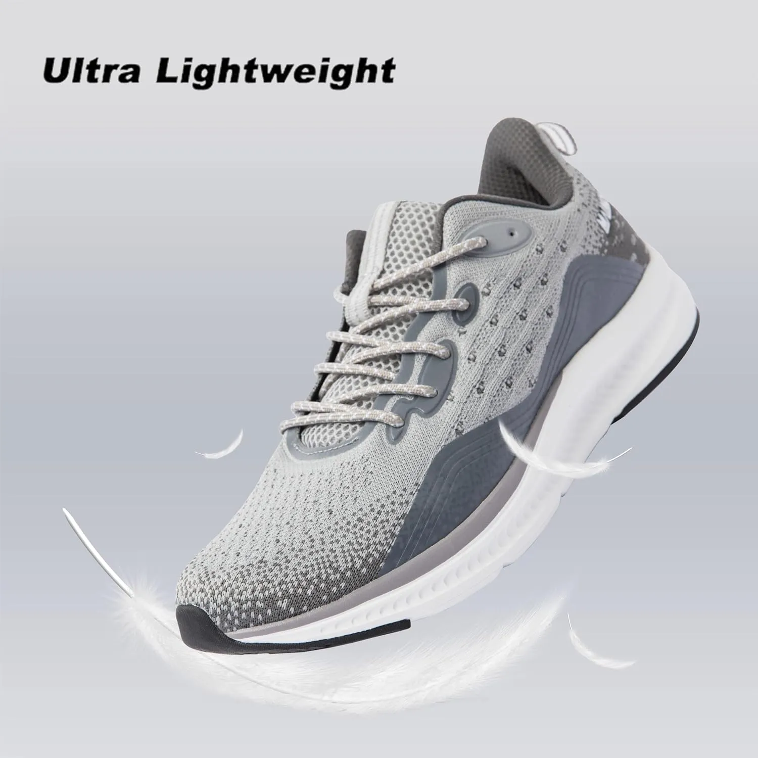 Men's Running Shoes Athletic Fashion Sneakers Non Slip Walking Tennis Shoes Gym All Black Size 7
