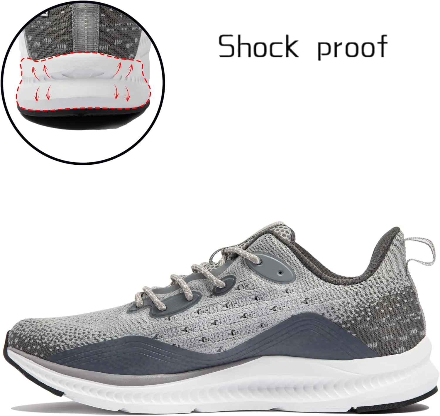 Men's Running Shoes Athletic Fashion Sneakers Non Slip Walking Tennis Shoes Gym All Black Size 7