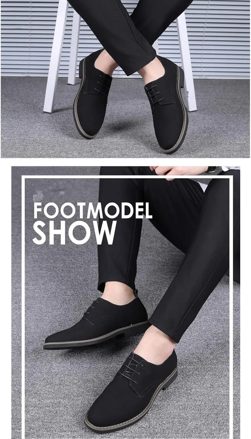 Men's Slip-On Loafer Shoes Fashion Office Dress Shoe Lace up Soft Lightweight Workout Hiking Footwear Orthopedic Flats