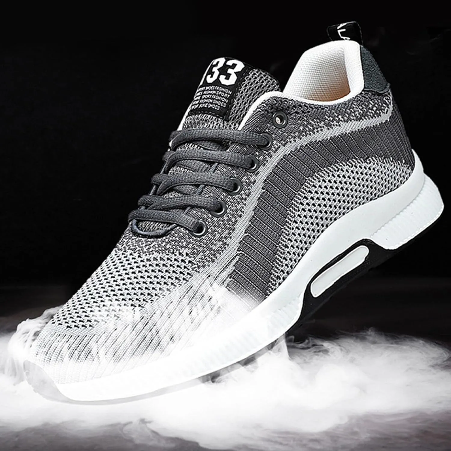 Mens Slip On Sneakers Non Slip Walking Shoes Lightweight Athletic Shoes Casual Running Shoe Increase Height 6/8/10CM
