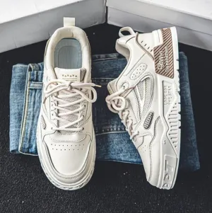 Men's Sneakers - Fashion Trendy Stylish Lace-up Skate Shoes for Street Style and Skateboarding