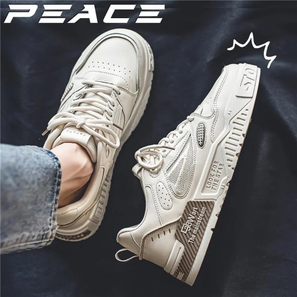 Men's Sneakers - Fashion Trendy Stylish Lace-up Skate Shoes for Street Style and Skateboarding