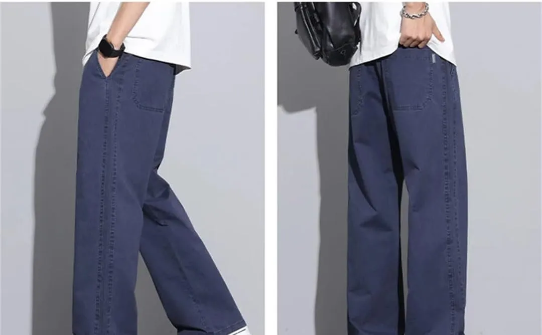 Men's Straight Fit Cotton Drawstring Pants with Pockets Safari Style Casual Spring Trousers