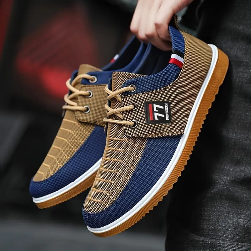 Men's Stylish Canvas Sneakers - Breathable, Durable, Anti-Skid - Perfect for Everyday Outdoor Wear, Spring/Fall