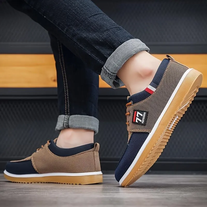 Men's Stylish Canvas Sneakers - Breathable, Durable, Anti-Skid - Perfect for Everyday Outdoor Wear, Spring/Fall