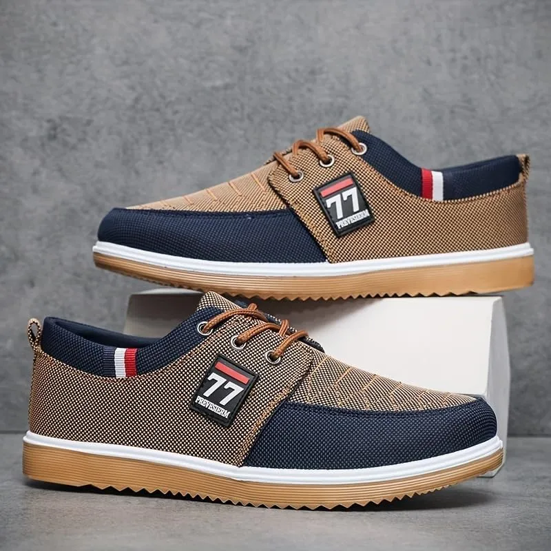 Men's Stylish Canvas Sneakers - Breathable, Durable, Anti-Skid - Perfect for Everyday Outdoor Wear, Spring/Fall