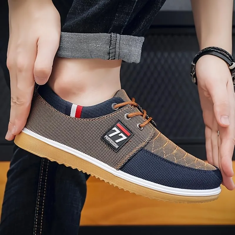 Men's Stylish Canvas Sneakers - Breathable, Durable, Anti-Skid - Perfect for Everyday Outdoor Wear, Spring/Fall