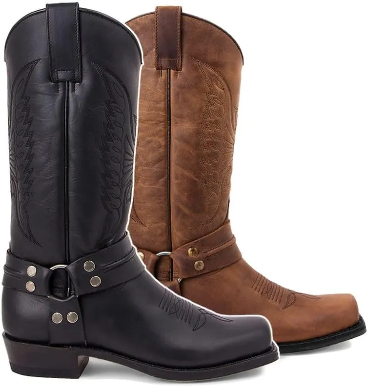 Men's traditional American flag casual British style thick sole wear-resistant thick heel suitable for spring and Fall high boots