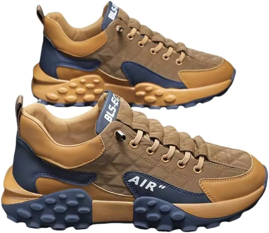 Men's Trendy Lace-Up Street Style Sneakers for Outdoor Activities - Non-Slip Durable Comfort