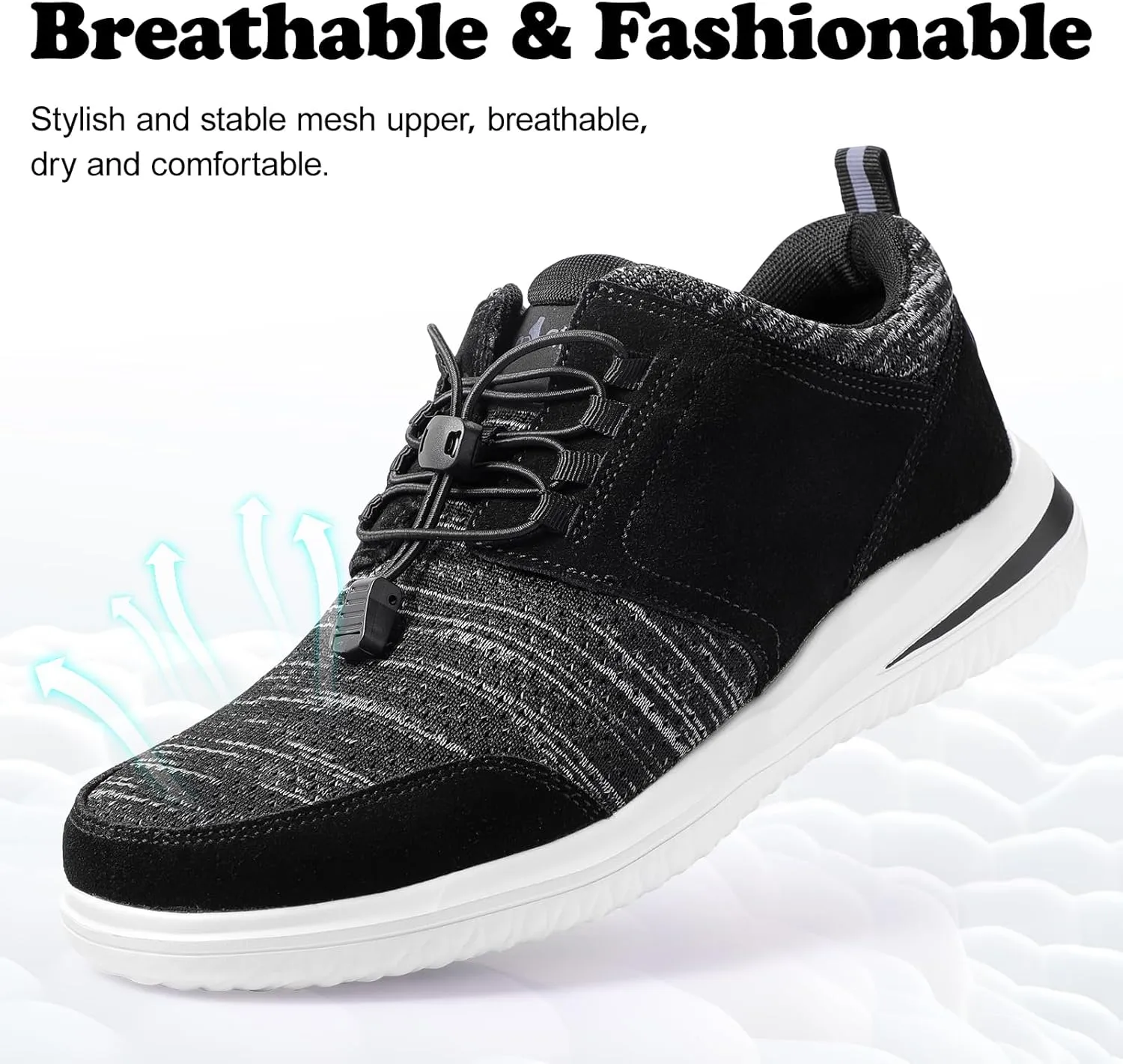 Mens Walking Shoes for Plantar Fasciitis, Orthopedic Sneakers for Men with Arch Support,Wide Toe Box Shoes for Pain Relief to Walking All Day.