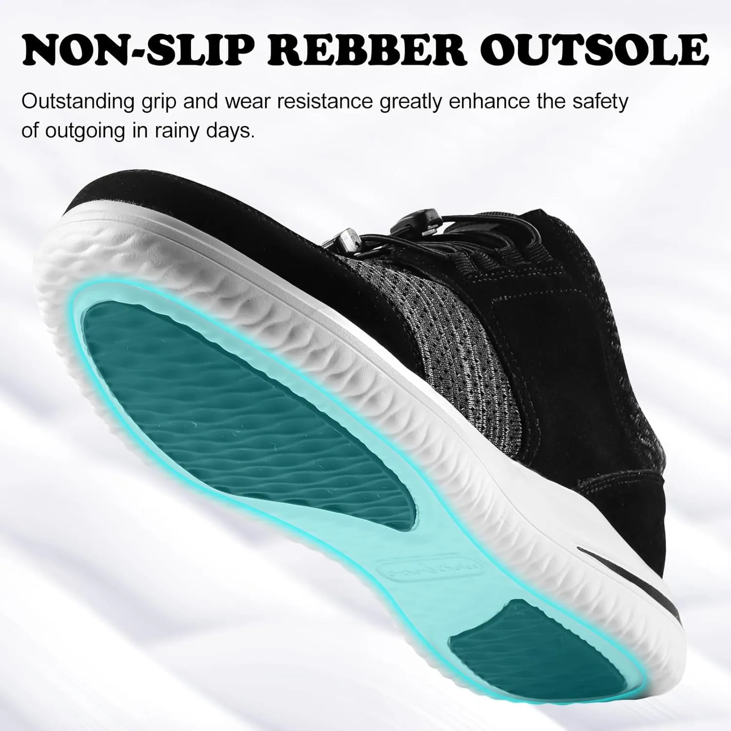 Mens Walking Shoes for Plantar Fasciitis, Orthopedic Sneakers for Men with Arch Support,Wide Toe Box Shoes for Pain Relief to Walking All Day.