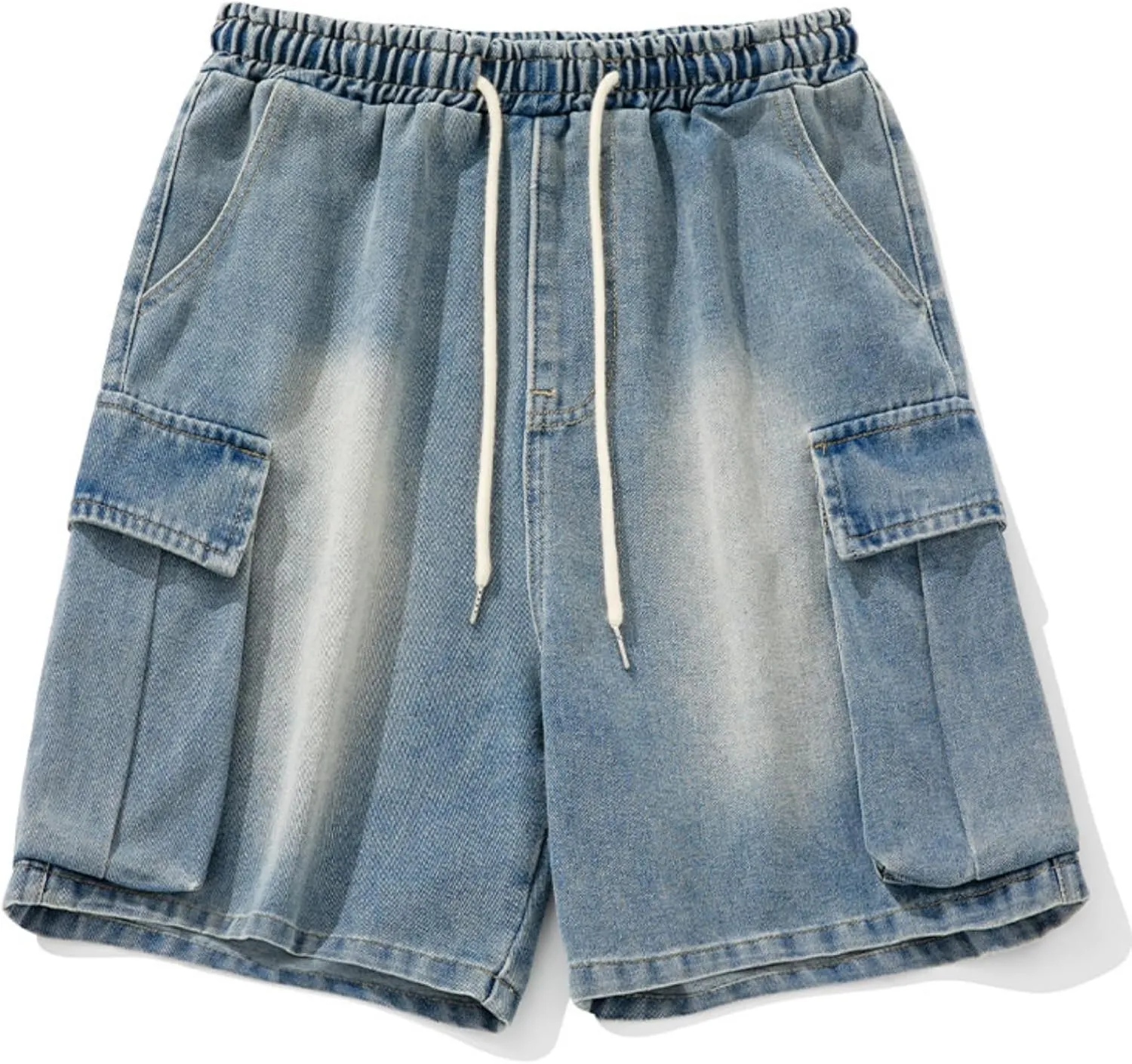Mens Y2k Baggy Jeans Shorts Hip Hop Baggy Jorts Grunge Shorts Skater Pants Denim Cargo Shorts for Men