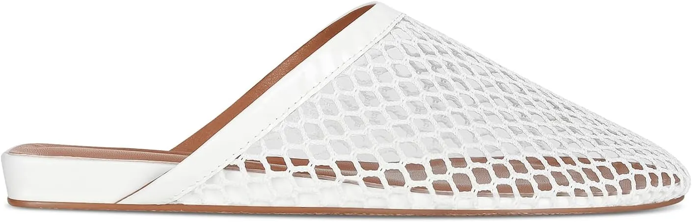 Mesh Ballet Flats for Women Buckle Strap Comfy Casual Office Fishnet Ballerina Flat Shoes