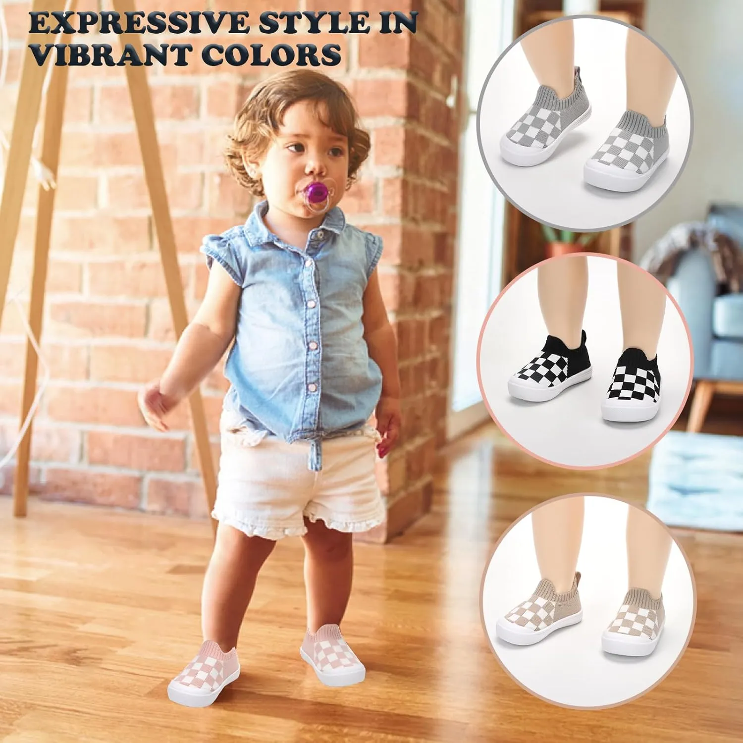 Mesh Toddler Shoes,Baby Sneakers Girls Boys, Baby Sock Shoe,Slip-On Baby Walking Shoes,Breathable Toddler Tennis Shoes,Baby Non-Slip Breathable Slippers with Soft Rubber Soles 6 9 12 18 24 Months