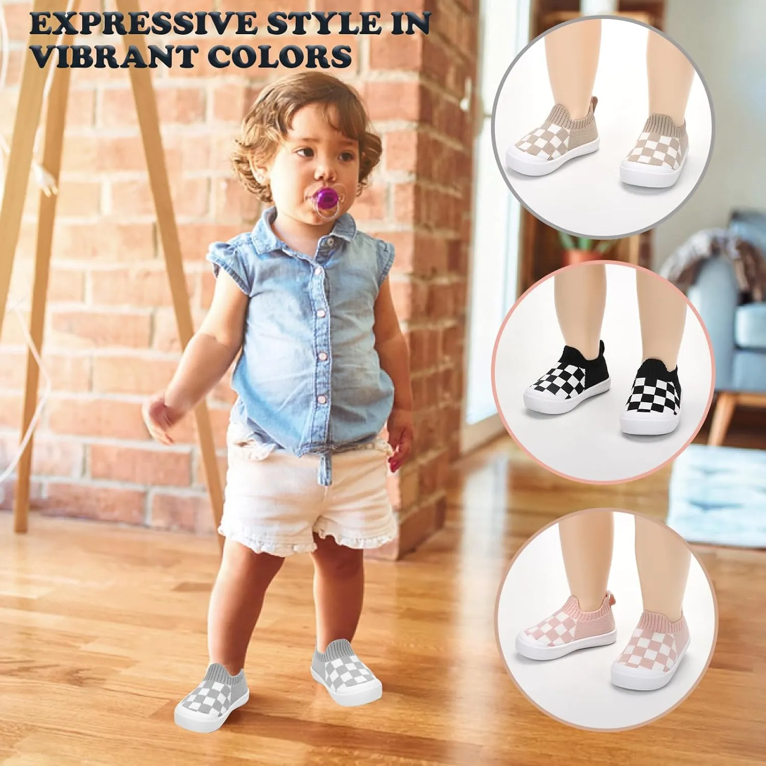 Mesh Toddler Shoes,Baby Sneakers Girls Boys, Baby Sock Shoe,Slip-On Baby Walking Shoes,Breathable Toddler Tennis Shoes,Baby Non-Slip Breathable Slippers with Soft Rubber Soles 6 9 12 18 24 Months