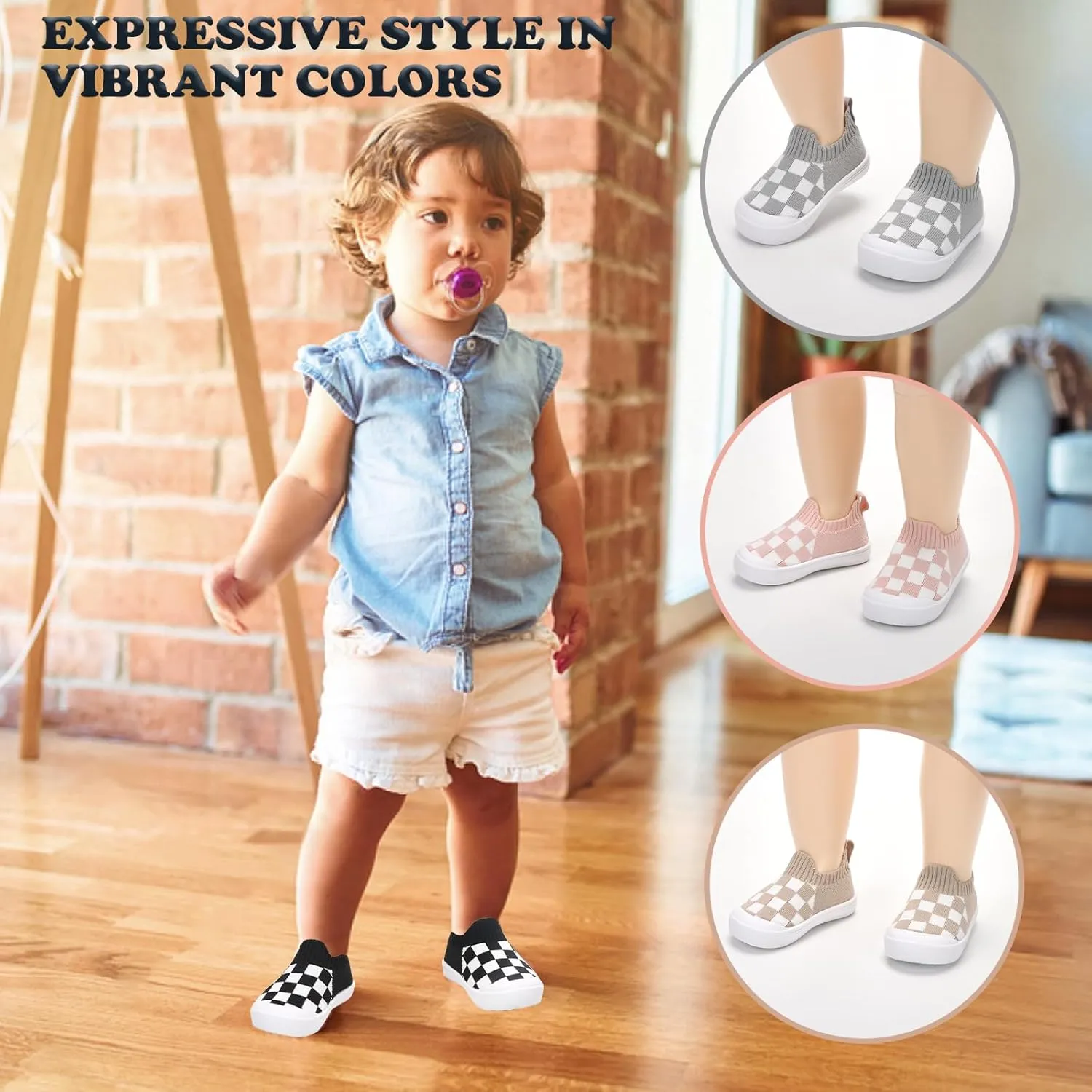Mesh Toddler Shoes,Baby Sneakers Girls Boys, Baby Sock Shoe,Slip-On Baby Walking Shoes,Breathable Toddler Tennis Shoes,Baby Non-Slip Breathable Slippers with Soft Rubber Soles 6 9 12 18 24 Months