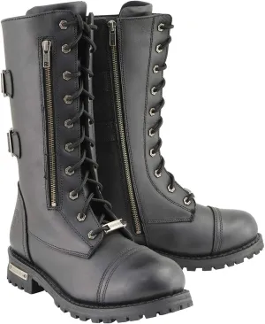 Milwaukee Leather Men’s Premium Leather Classic Engineer Motorcycle Riding Boots Collection - 13