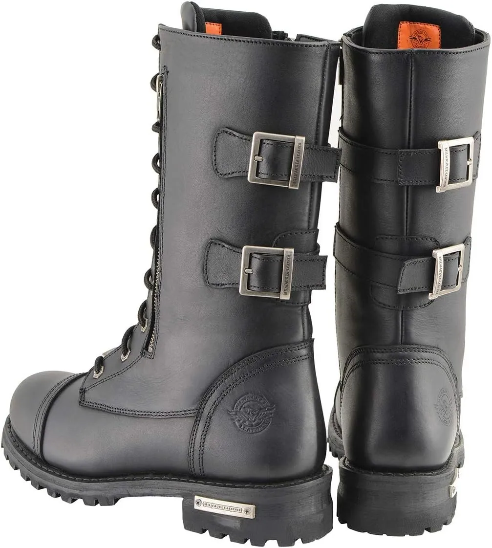 Milwaukee Leather Men’s Premium Leather Classic Engineer Motorcycle Riding Boots Collection - 13