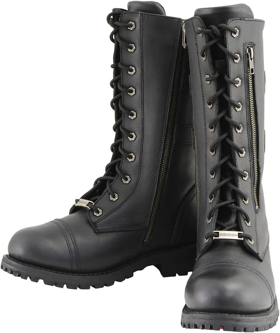 Milwaukee Leather Men’s Premium Leather Classic Engineer Motorcycle Riding Boots Collection - 13