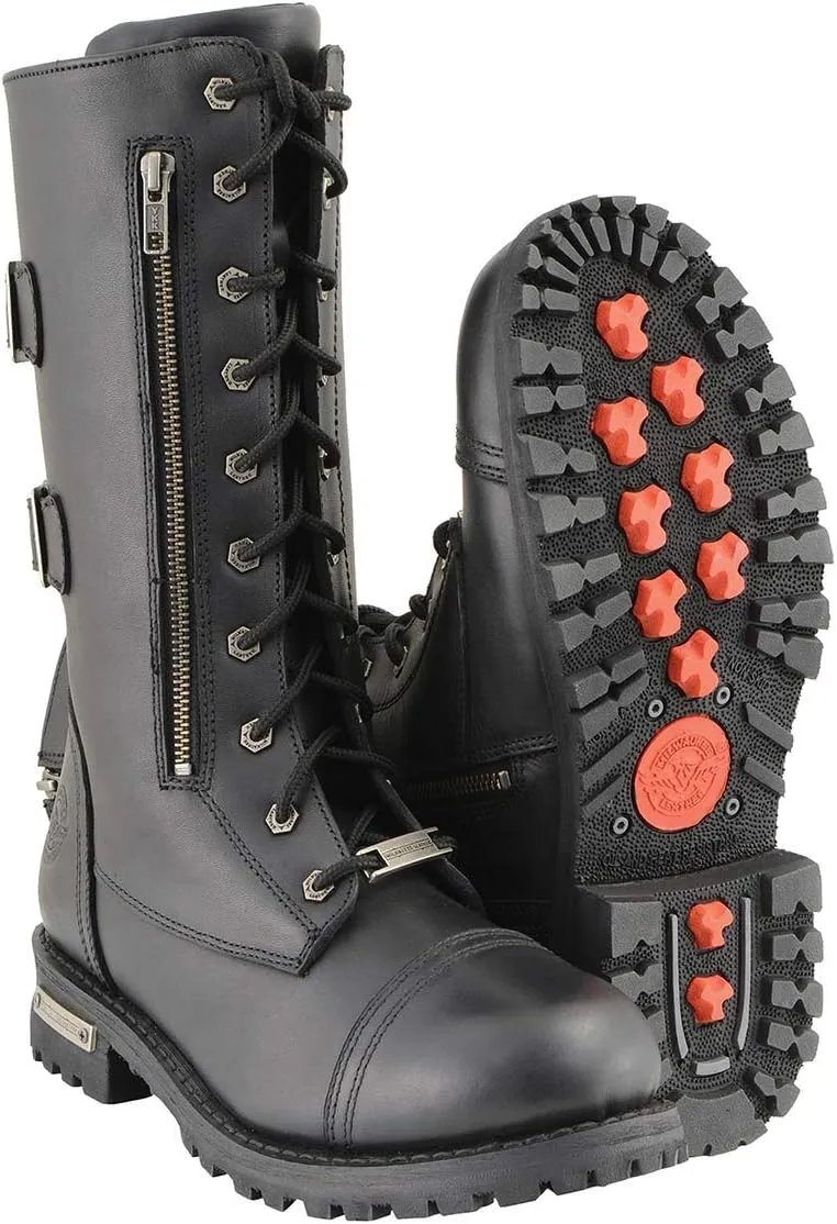 Milwaukee Leather Men’s Premium Leather Classic Engineer Motorcycle Riding Boots Collection - 13
