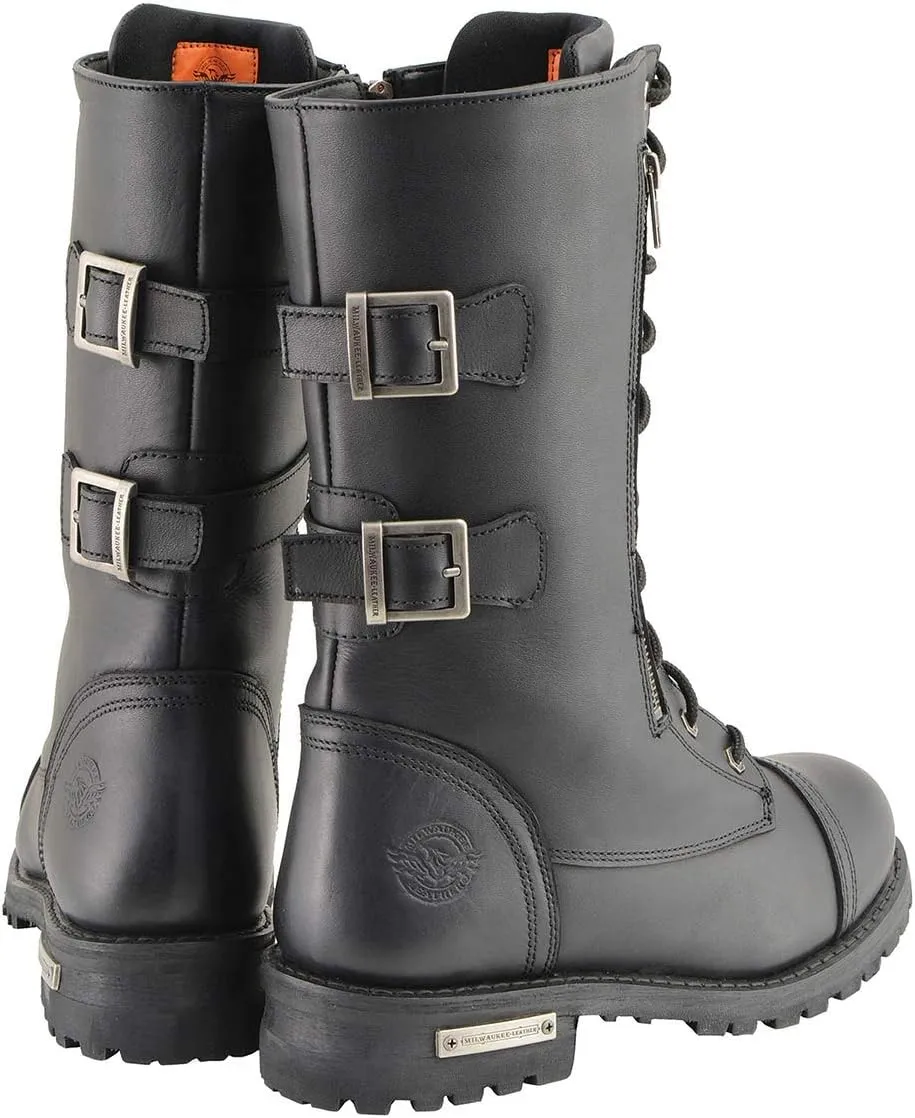 Milwaukee Leather Men’s Premium Leather Classic Engineer Motorcycle Riding Boots Collection - 13