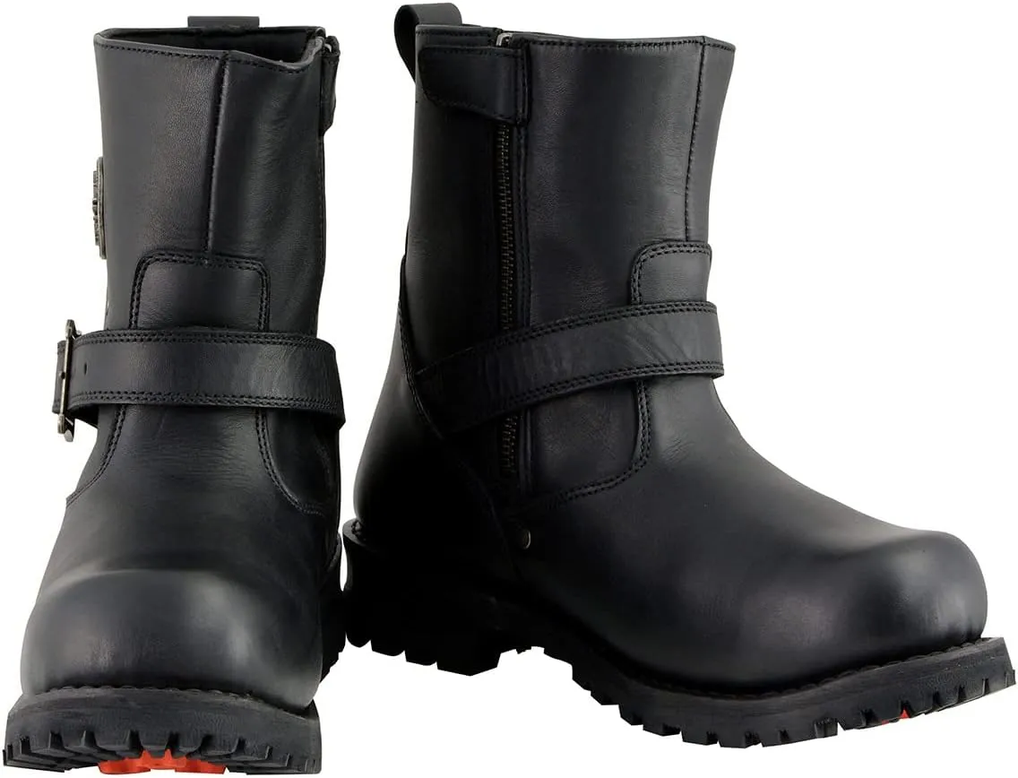 Milwaukee Leather Men’s Premium Leather Classic Engineer Motorcycle Riding Boots Collection - 8.5