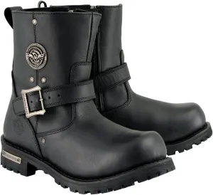 Milwaukee Leather Men’s Premium Leather Classic Engineer Motorcycle Riding Boots Collection - 8.5