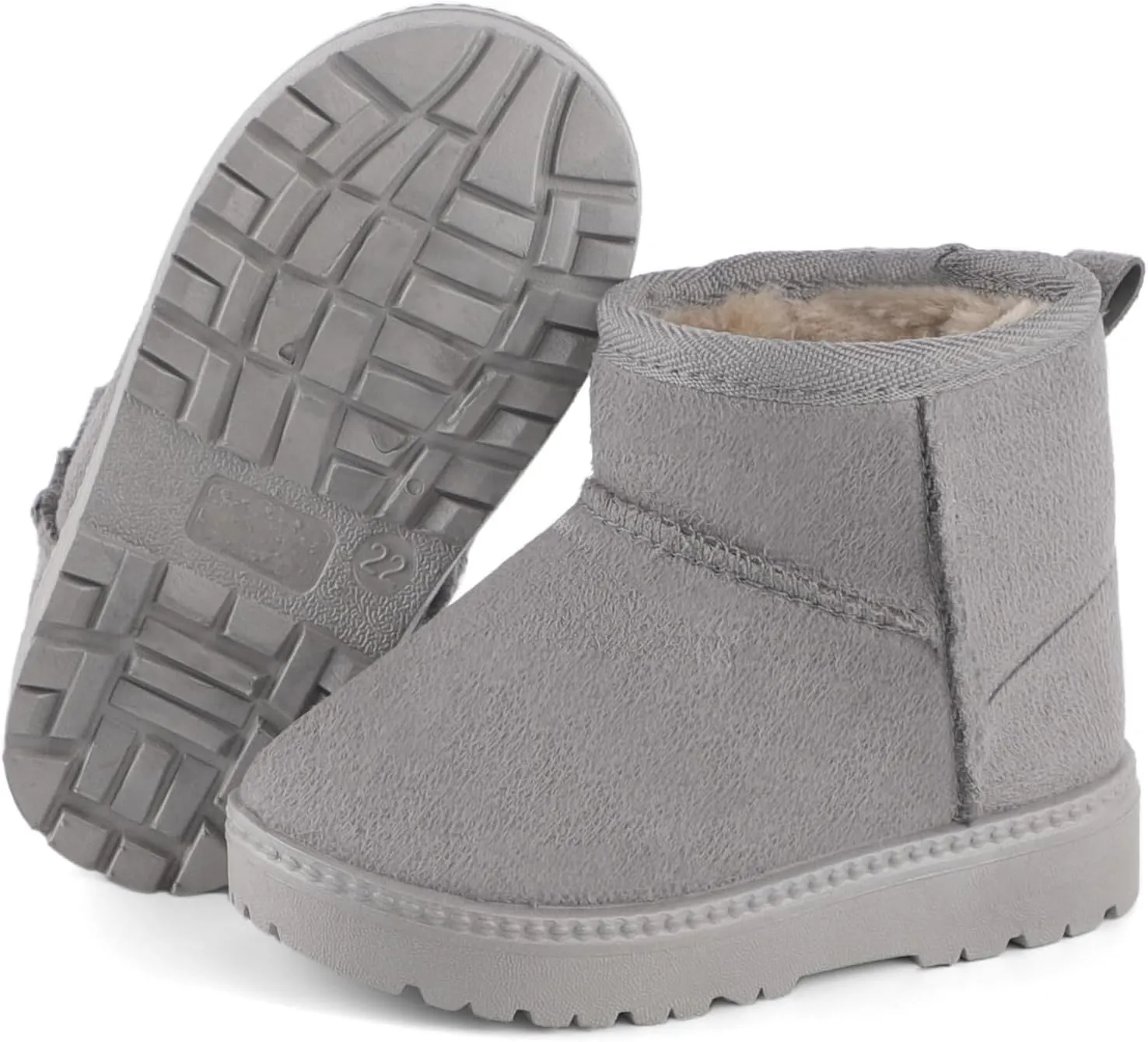 MK MATT KEELY Winter Boots Boys Girls Soft Warm Shoes Toddler Black Snow Boots (Toddler/Little Kid)