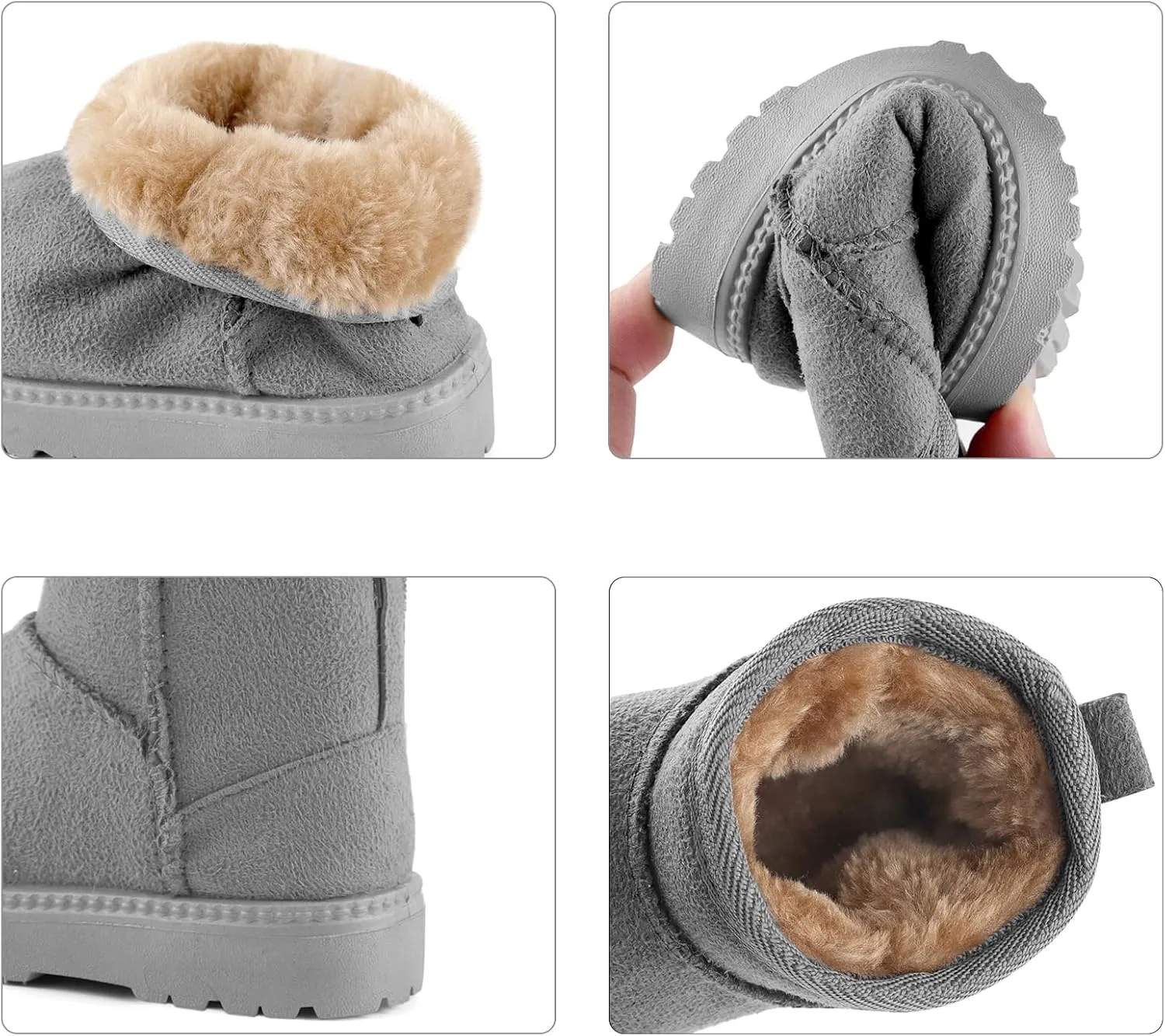 MK MATT KEELY Winter Boots Boys Girls Soft Warm Shoes Toddler Black Snow Boots (Toddler/Little Kid)
