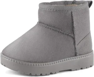 MK MATT KEELY Winter Boots Boys Girls Soft Warm Shoes Toddler Black Snow Boots (Toddler/Little Kid)