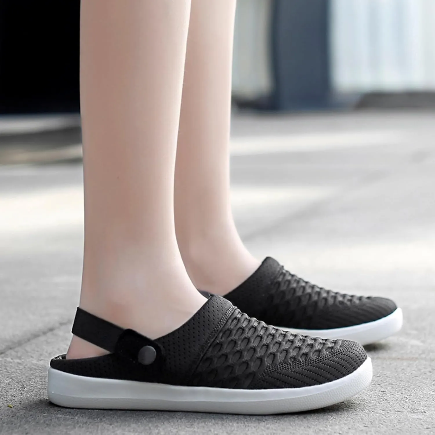 Mmoneyake Mules Clogs for Women Unisex Garden Clogs Shoes Breathable Summer Orthotic Walking Slippers Mesh Slippers Non-Slip Outdoor Beach Sandals Quick Drying Sandals Open Back Slip On Shoes