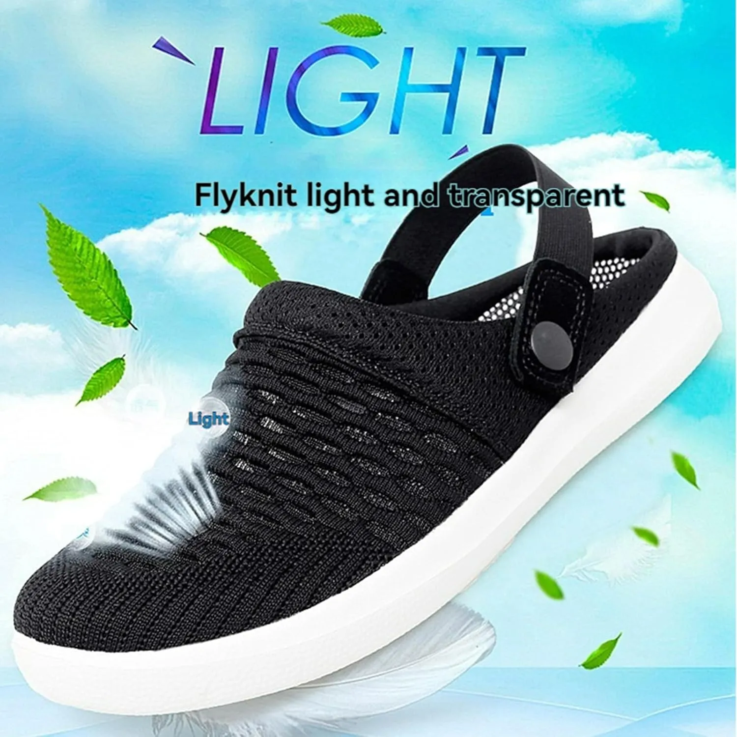 Mmoneyake Mules Clogs for Women Unisex Garden Clogs Shoes Breathable Summer Orthotic Walking Slippers Mesh Slippers Non-Slip Outdoor Beach Sandals Quick Drying Sandals Open Back Slip On Shoes