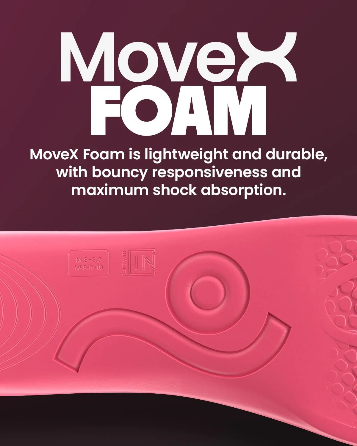 MOVE Baseline - All-Purpose Insoles - Sock Liner - Ultra Thin Shock Absorption - Maximum Freedom of Movement and Energy Return for Cleats, Shoes, Running, Basketball, Baseball (M6-6.5/WM7.5-8)