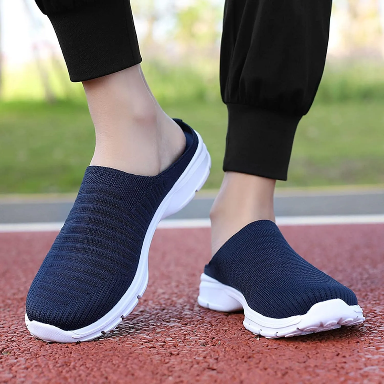 Mules for Women 2025 Backless Walking Sneakers Mens Tennis Shoes Cute Ladies Casual Shoes Slip On Sneakers Platform Tennis Shoe Casual Loafers