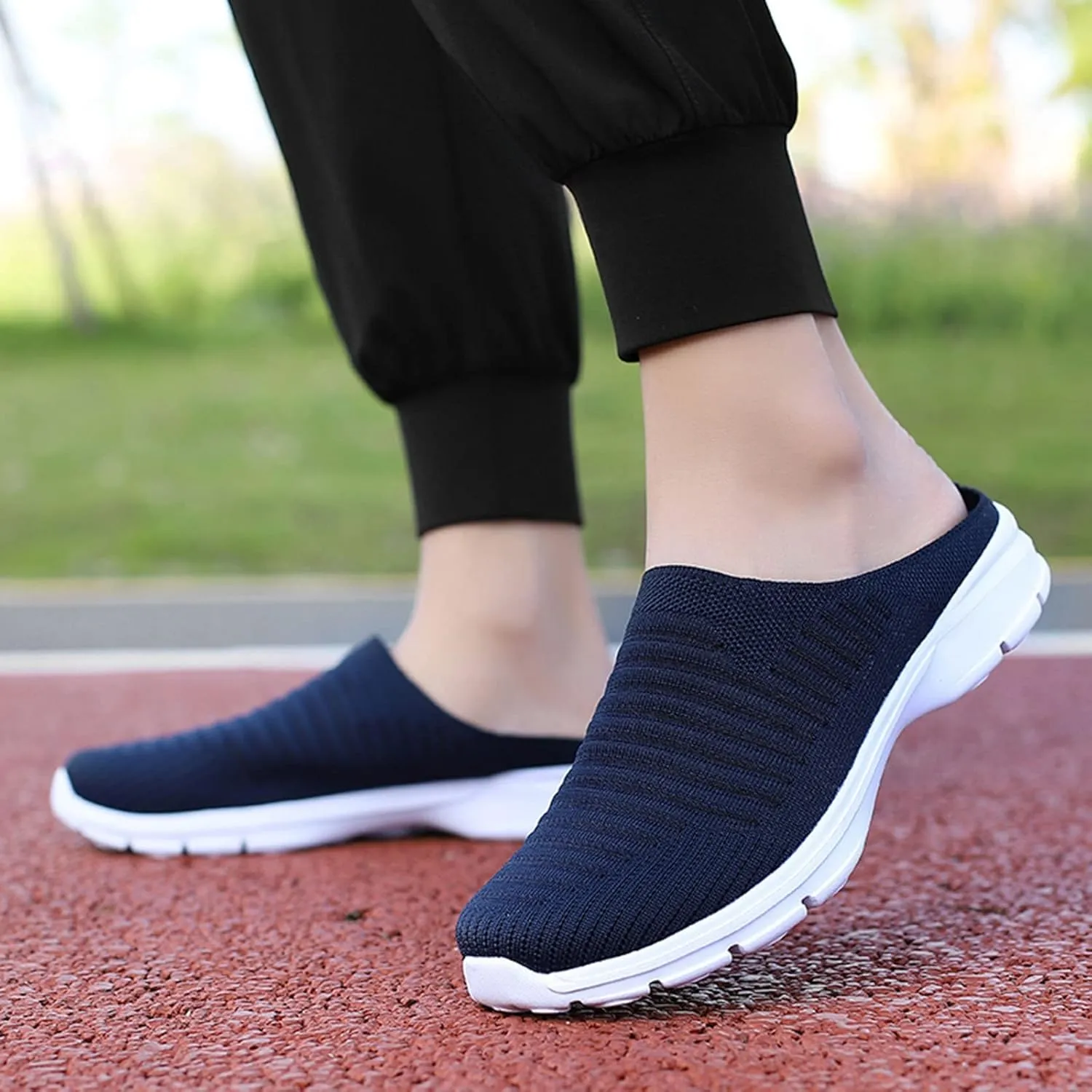 Mules for Women 2025 Backless Walking Sneakers Mens Tennis Shoes Cute Ladies Casual Shoes Slip On Sneakers Platform Tennis Shoe Casual Loafers