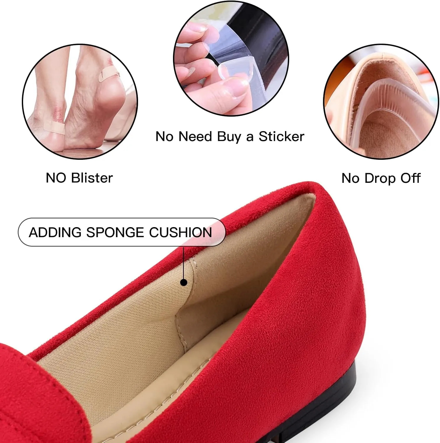 MUSSHOE Flats for Women Comfortable Pointed Toe Slip on Dressy Loafers for Women