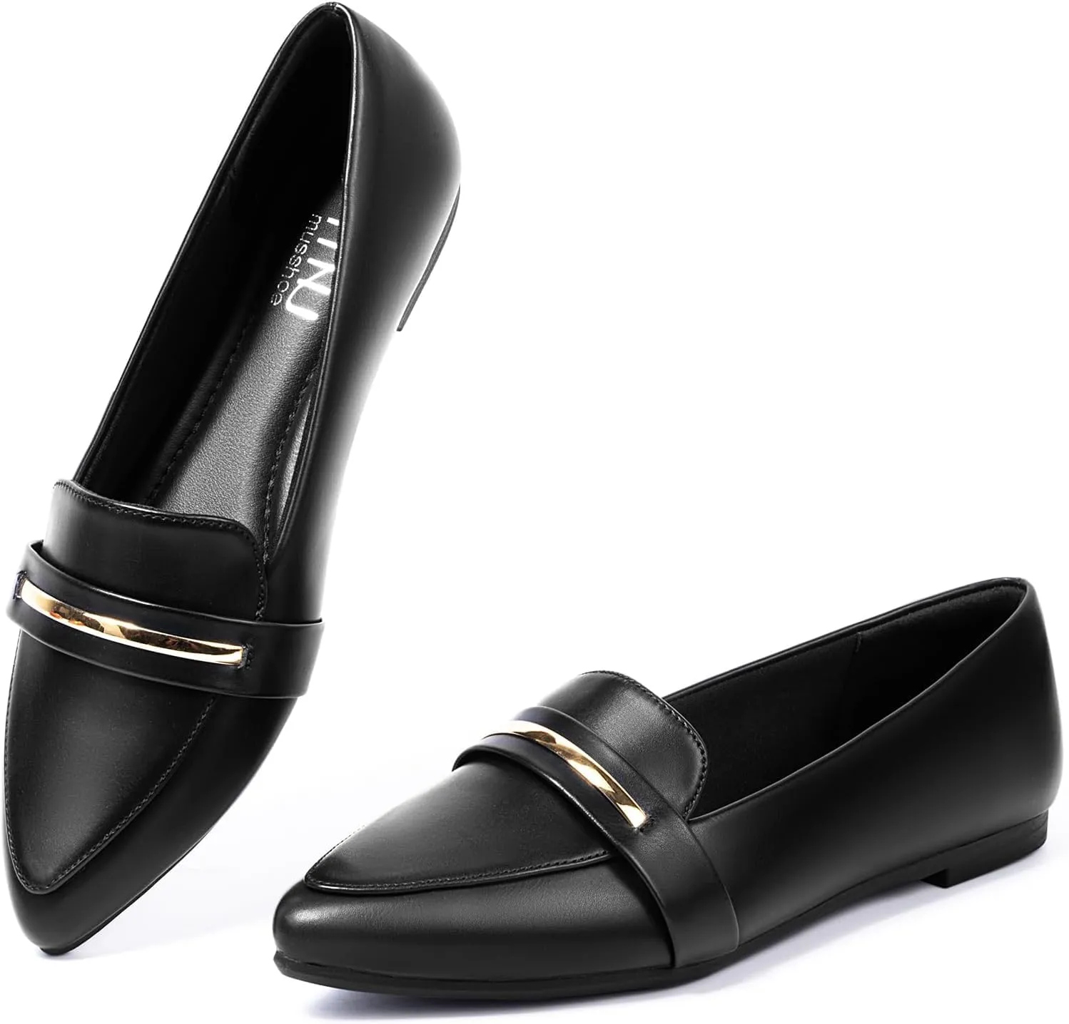 MUSSHOE Flats Shoes Women Pointed Toe Womens Flats Loafers