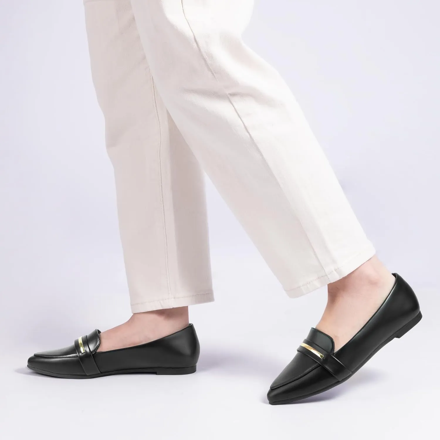 MUSSHOE Flats Shoes Women Pointed Toe Womens Flats Loafers