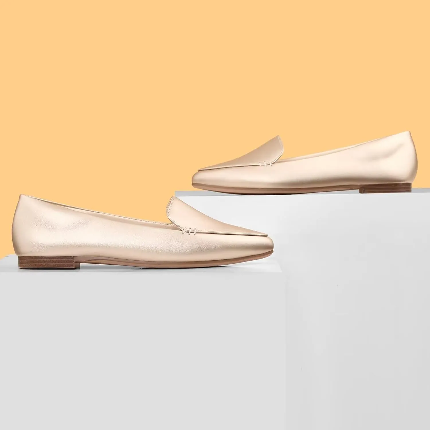 MUSSHOE Loafers for Women Comfortable Pointed Toe Memory Foam Women's Loafers