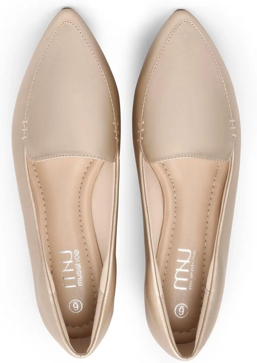 MUSSHOE Loafers for Women Comfortable Pointed Toe Memory Foam Women's Loafers