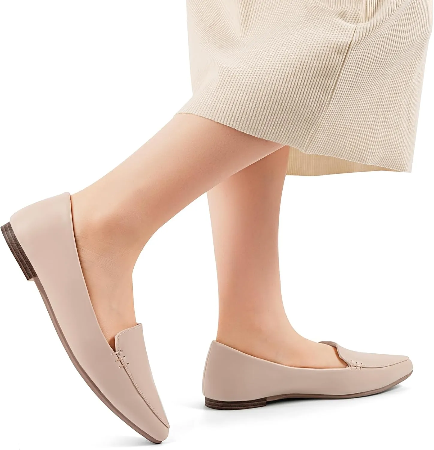 MUSSHOE Loafers for Women Comfortable Pointed Toe Memory Foam Women's Loafers
