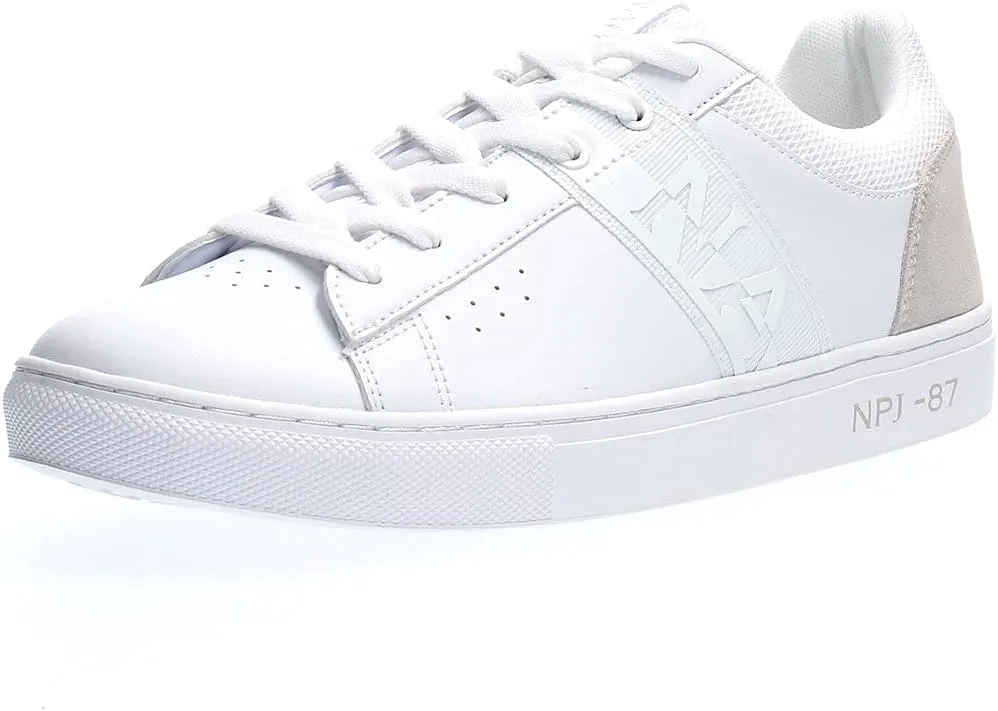 Napapijri Elegant White Sneakers with Contrasting Men's Details