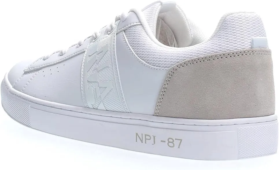 Napapijri Elegant White Sneakers with Contrasting Men's Details