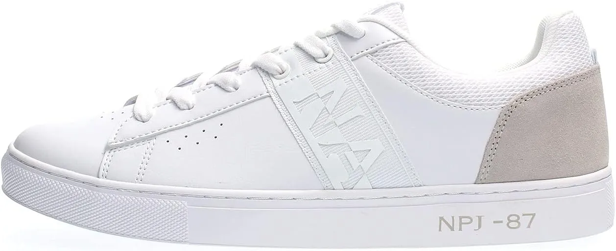 Napapijri Elegant White Sneakers with Contrasting Men's Details