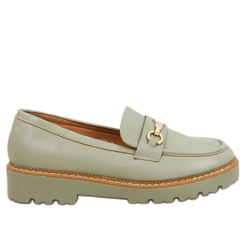 NEW Woman Platform Loafers  - Green