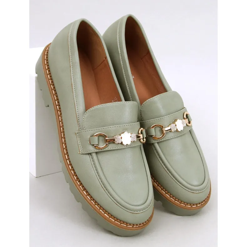 NEW Woman Platform Loafers  - Green