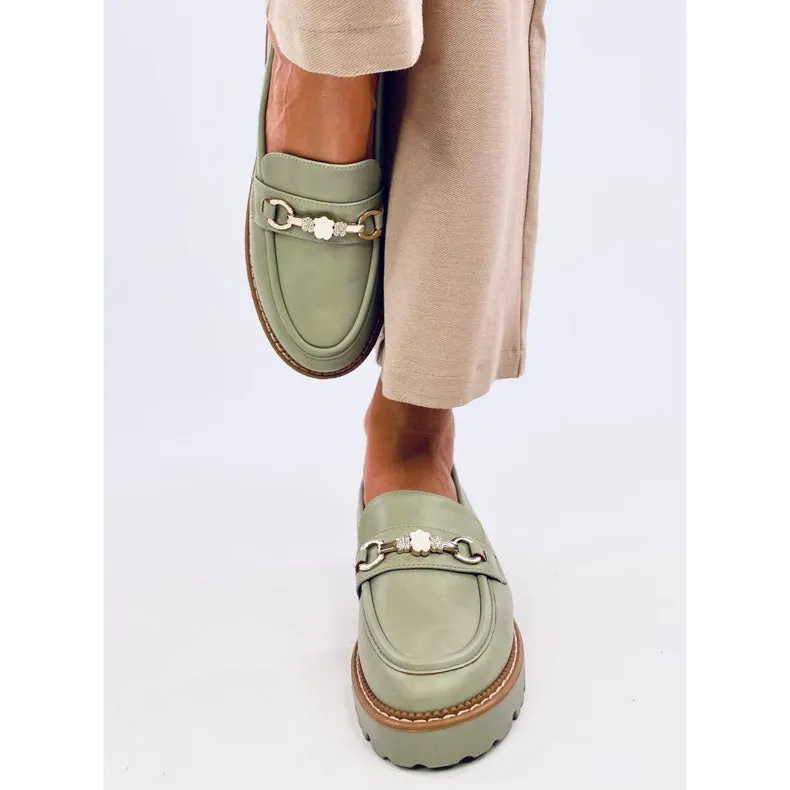 NEW Woman Platform Loafers  - Green