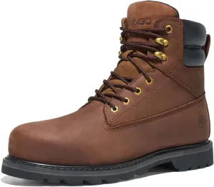 NINGO Steel Toe Work Boots for Men, Waterproof Comfortable Leather Industrial & Construction Boots, Oil & Slip Resistance Safety Shoes with EH Protection, for Outdoor Factories Warehouses Farms